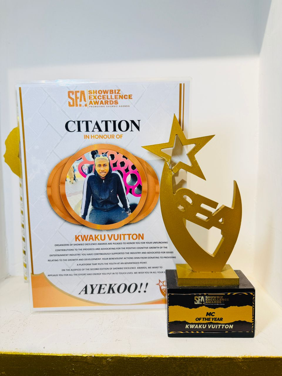 Citation of Honour — Showbiz Excellence Awards (SEA)